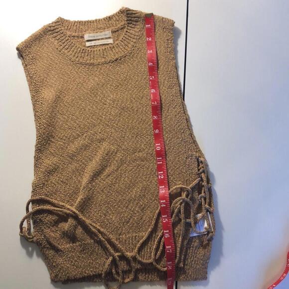 Urban Outfitters Brown w/Sides that Tie Sleeveless Sweater - Size S - Picture 7 of 7